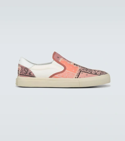 Amiri Bandana Reconstructed Slip-on Shoes In Pink