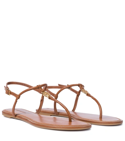 Tory Burch Emmy Medallion Thong Sandals In Ambra