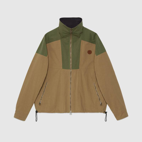 Gucci Men's '90s Colorblock Anorak Jacket In Green | ModeSens