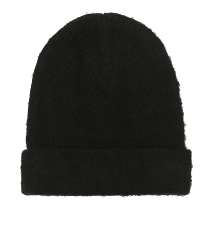 Acne Studios Krachel Ribbed Wool-blend Beanie Hat In Black