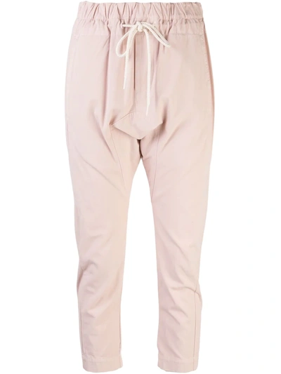 Bassike Cropped Cotton-canvas Straight-leg Trousers In Baby Pink