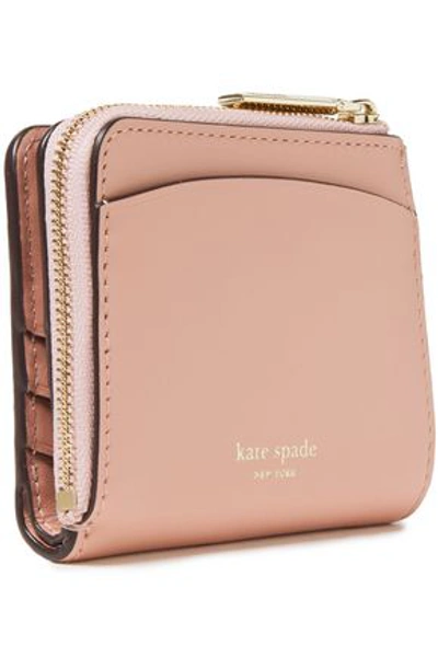 Kate Spade Lucky Ladybug Embellished Printed Leather Wallet In Blush