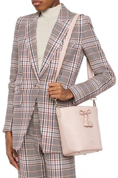 Kate Spade Hayes Street Vanessa Bow-embellished Pebbled-leather Shoulder Bag In Blush