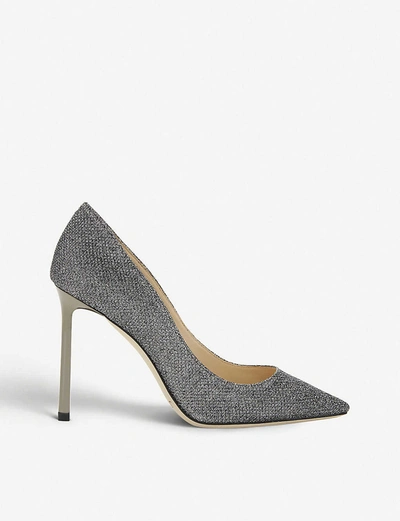 Gucci Womens Anthracite Romy 100 Embellished Courts 3 In Metallic