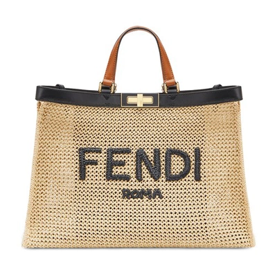 Fendi Peekaboo X-tote In Beige