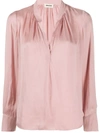Zadig & Voltaire Tink Crinkled Effect Blouse In Pink
