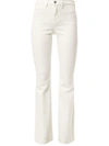 L Agence Solana Big Flared High Rise Jeans In White