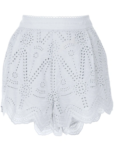 We Are Kindred Lola Embroidered Shorts In Blue