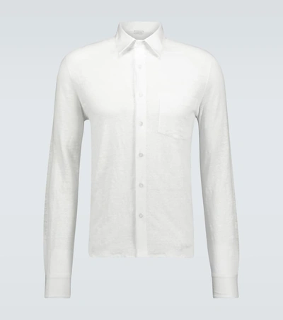 Caruso Relaxed-fit Linen Shirt In White