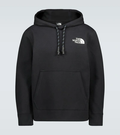 The North Face Spacer Knit Hooded Sweatshirt In Black