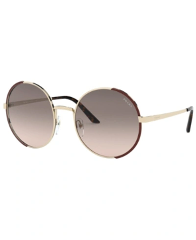 Prada Pr 59xs Pale Gold / Brown Sunglasses In Schwarz