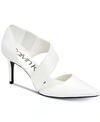 Calvin Klein Women's Gella Asymmetrical Dress Pumps Women's Shoes In White