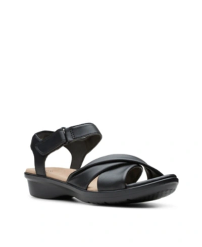 Clarks Collection Women's Loomis Chloe Sandal Women's Shoes In Black Synthetic