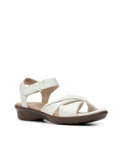 Clarks Collection Women's Loomis Chloe Sandal Women's Shoes In White Synthetic
