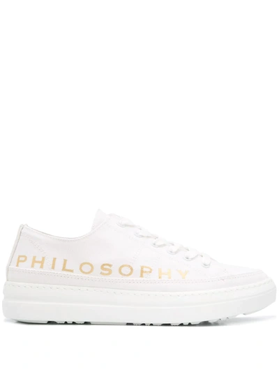 Philosophy Di Lorenzo Serafini Logo Print Low Top Sneakers In White