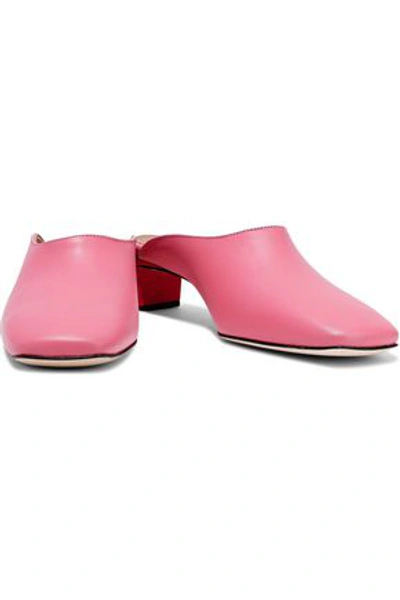 Atp Atelier Tasso 45 Two-tone Leather Mules In Pink