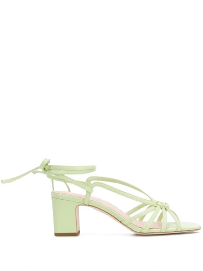 Loeffler Randall Libby Knotted Wrap Block-heel Sands In Green