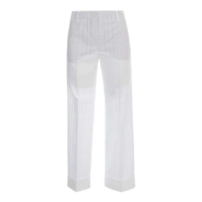 Alberto Biani Charlie Pants Textured Fabric In White