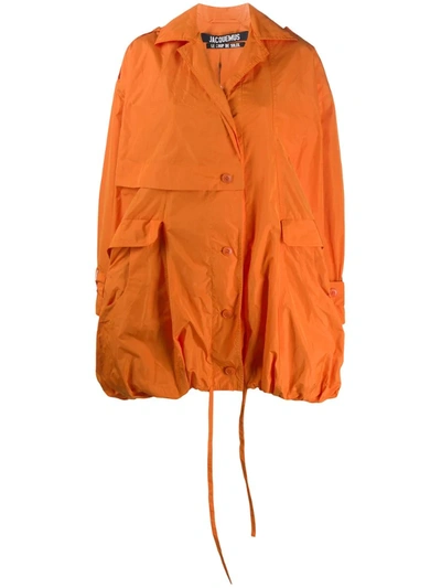 Jacquemus La Parka Ouro Trench Waterproof In Orange