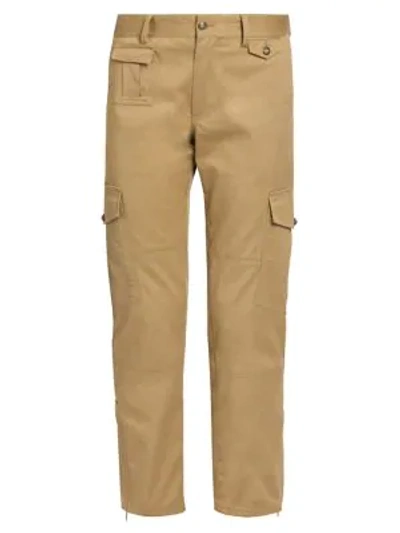 Dolce & Gabbana Double-cargo Side Pocket Trousers In Sand