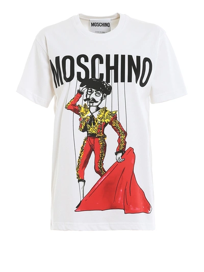 Moschino Matador Puppet T-shirt In White