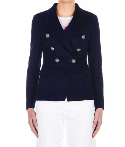 Tagliatore Alicya Double Breasted Blazer In Blue