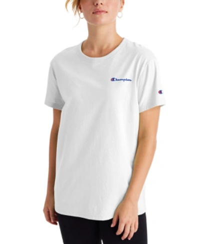 Champion Women's Cotton Logo Boyfriend T-shirt In Oxford Grey
