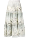 Weekend Max Mara Tiered Seashell-print Skirt In Lt/pas Bwn