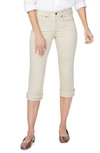 Nydj Marilyn Frayed Hem Cropped Jeans In Feather