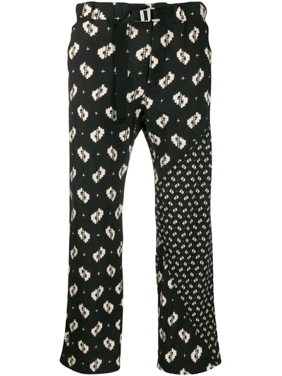 Kenzo Men's Printed Belted Straight-leg Pants In Black