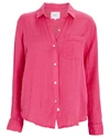 Rails Ellis Cotton Button Down Shirt In Pink-drk