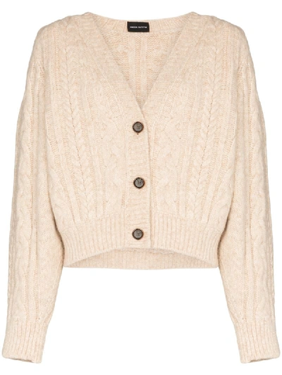 Magda Butrym Albion Chunky-knit Cardigan In Neutrals