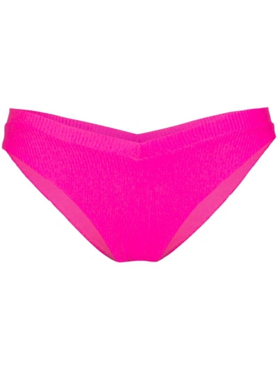 Frankies Bikinis Austin V-cut Bikini Bottoms In Pink