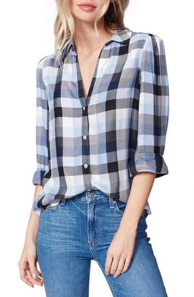 Paige Enid Gingham Shirt In Dream Blue Multi