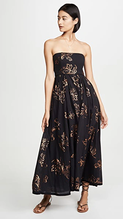 free people black strapless dress Free People Rayna Strapless Midi Dress In Black - 49% Off