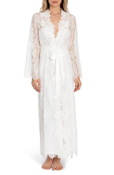 Jonquil Lace Bell Sleeve Maxi Robe In Ivory