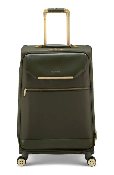 Ted Baker Albany 27-inch Softside Spinner Suitcase In Olive