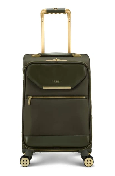 Ted Baker London Albany 22-inch Softside Spinner Suitcase In Olive