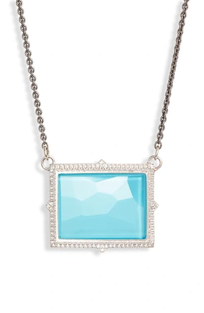 Armenta New World Rectangle Pendant Necklace In Silver