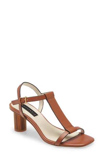Sanctuary Astaire T-strap Sandal In Deep Honey Leather