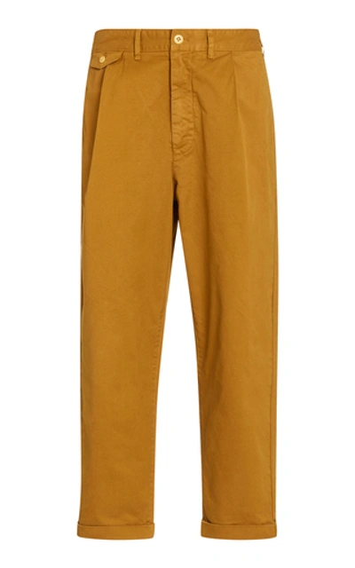 Alex Mill Pleated Cotton Chino Pants In Yellow