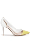 Gianvito Rossi Plexi 85mm Pumps In White