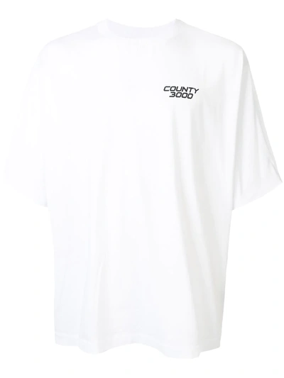 Marcelo Burlon County Of Milan Logo Print T-shirt In White