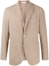 Boglioli Single Breasted Blazer In Brown