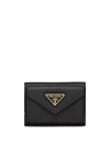 Prada Small Saffiano Wallet In Black