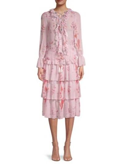 Avantlook 2-piece Floral-print Blouse & Skirt Set In Multi