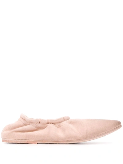 Marsèll Textured Elasticated Side Ballerinas In Pink