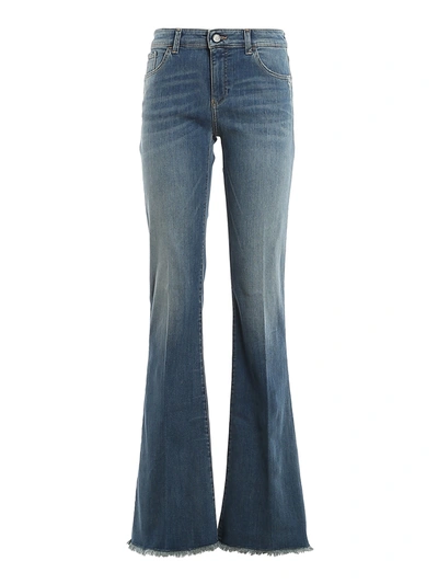 Emporio Armani Used Effect Regular Fit Jeans In Medium Wash