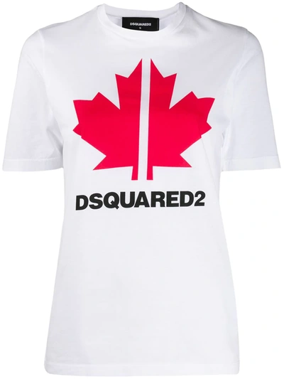 Dsquared2 Maple Print T-shirt In White