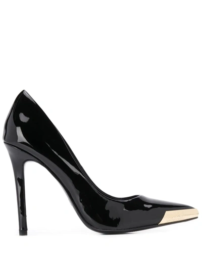 Versace Jeans Couture Pumps With Golden Tip In Black